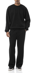 Ensemble de survêtement décontracté pour homme avec logo personnalisé, en molleton épais 480 GSM, séchage rapide, sweat-shirt et pantalon de survêtement, en coton/polyester tricoté uni - Product Image 5