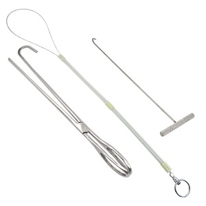 Juego de herramientas veterinarias de acero inoxidable para parideras de ganado (cerdos, cabras, vacas): cuerda, pinza y gancho auxiliar para producción porcina. - Product Image 1