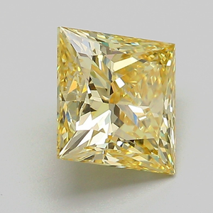 Exquise pierre précieuse jaune de 1 carat, taille princesse, à brillance symétrique et clarté de couleur intense exceptionnelle - Product Image 5