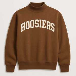 Sudadera de Forro Polar con Cuello Redondo Hoosiers para Hombre, Corte Regular, Tejido de Poliéster, Estilo Gótico, Sólida, Antiarrugas, 300g, Ropa de Invierno - Product Image 4