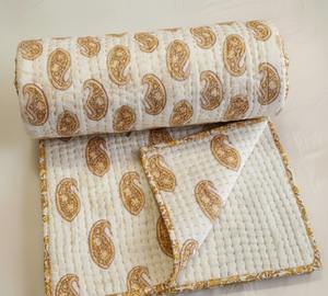 Fabricante de Colchas Kantha de Algodón Indio, Colchas con Estampado de Bloques, Exportación al por Mayor - Product Image 6