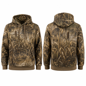 Sweat à capuche camouflage pour homme, manches longues, polyester, chasse, été, respirant, anti-humidité, imprimé - Product Image 1