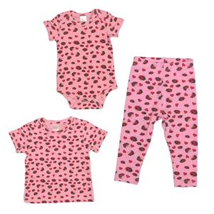 Conjunto de Ropa de Invierno de 3 Piezas para Bebé Unisex de Alta Calidad, Body con Leggings a Juego, Manga Corta, 100% Algodón - Product Image 4