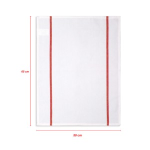Serviettes de cuisine de Noël 2026 au design rayé moderne avec taille et logo personnalisés à prix abordable. - Product Image 5