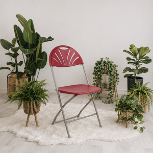 Silla Plegable para Exteriores, Color Vino Tinto, Resistente, Ligera, Portátil, Moderna y Cómoda, para Uso en el Hogar, la Oficina y la Granja - Product Image 1