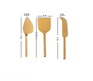 Modern <b>Cheese</b> Knife <b>Set</b> Stainless Steel Hammered Handle Dishwasher Safe Serving Tools <b>Set</b> of 3 Modern Stainless Steel <b>Cheese</b> <b>Set</b> - Product Image 3