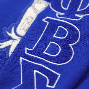 Phi Beta Sigma Wool V Neck <b>Sweater</b> Royal Blue Greek Letter <b>Pullover</b> Premium Knit Fraternity Apparel Classic Fit Top - Product Image 4