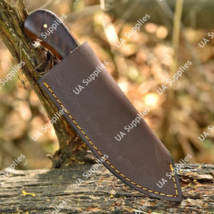 Cuchillo de Supervivencia Táctico de 8 Pulgadas, Forjado a Mano, Hoja de Acero de Damasco de 3 Pulgadas, Afilada como una Navaja, Estilo Gota de Lluvia, Mango de Madera, para Caza, Camping y Uso Diario - Product Image 6