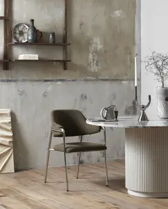 Porte-bougie finition chrome brillant, porte-bougie moderne en métal en forme de U, bras tubulaires courbés, tubes cylindriques. - Product Image 3