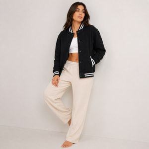 trendy woman <b>varsity</b> <b>jacket</b> featuring a classic sporty look comfortable fit and premium feel for casual wear and street style ou - Product Image 6
