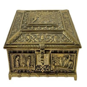 Elegante Pandan en forma de trébol, plateado y dorado, con intrincado encaje floral. Disponible a precios de mayorista. - Product Image 4