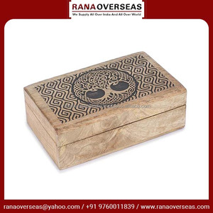 Boîte à bijoux en bois à motif d'arbre Top Choice Parfait pour ranger les boucles d'oreilles, les colliers et les montres disponibles en plusieurs styles - Product Image 4