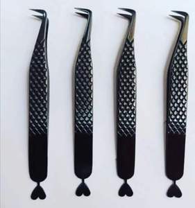 Pinzas para Pestañas de Acero Inoxidable con Punta de Fibra, Dentadas, con Opción de Logotipo Personalizado - Venta al por Mayor - Product Image 1