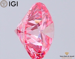 เพชร CVD ที่ได้รับการรับรองจาก IGI น้ำหนัก 1.50 กะรัต ขนาด 7.35 มม. ทรงกลม ความสะอาดระดับ VS1 สีชมพูสดใสแฟนซี สำหรับทำเครื่องประดับตามสั่ง - Product Image 6