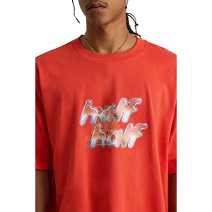 Vente en gros de vêtements t-shirt boxy label privé manches courtes t-shirt court Boxy chemise surdimensionnée double couleur impression logo sonnerie - Product Image 4