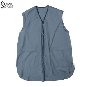 Professionnel personnalisé fermeture à glissière laine barbier vestes pour hommes respirant coupe de cheveux gilet Vintage décoration vêtements d'extérieur coton - Product Image 5