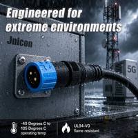 Conector Impermeable M23 IP67 Híbrido de 2+13 Pines, Conector de Cable PROFIBUS Fieldbus de 90 Grados Industrial