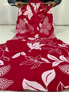 Nueva colección de conjuntos Kurti-Plazzo de muselina de la mejor calidad con estampado digital, fabricante de Surat, proveedor indio. - Product Image 6