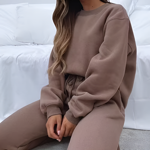 OEM survêtement personnalisé pour femmes en molleton de coton pull survêtement avec couleur personnalisée et impression personnalisée ensembles de survêtements pour femmes - Product Image 4