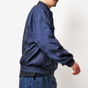 Blouson bomber bleu marine pour homme, style workwear, couleur unie, col rabattable, polyester respirant, vêtement d'automne - Product Image 6