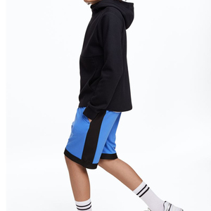 <b>Men</b> Blue Solid Color Blocked Canvas Bermuda <b>Shorts</b> with Front Logo Mid Waist <b>Quick</b> <b>Dry</b> Eco-Friendly Windproof Casual Sport Style - Product Image 3