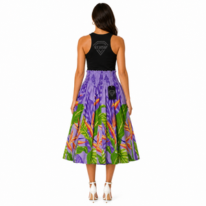 Women Hawaiian Floral Custom Beach Maxi <b>Skirt</b> Tropical Island Autumn Vacation Casual Lightweight Flowy <b>Skirt</b> Wear OEM - Product Image 2