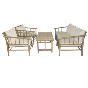 Handmade Bamboo 5 Seat Outdoor Lounge Set Patio Sofa and Chairs Natural Garden Furniture King Craft Viet - Product Image 2