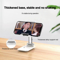 Support de téléphone réglable Portable support de téléphone portable en métal à 360 degrés support de téléphone portable paresseux support de bureau