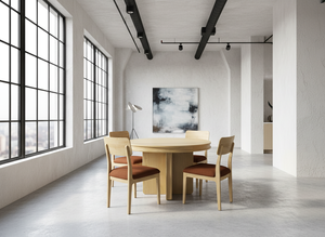 Modern Coffee <b>Table</b> Set with 4 Chairs Solid Ash & Rubberwood Frame Durable Living Room Furniture - Product Image 6