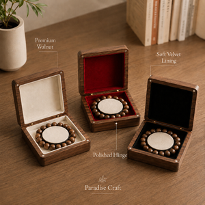 Natural Wood Jewelry <b>Storage</b> <b>Box</b> with <b>Hinged</b> <b>Lid</b> Velvet Lined Ring Slots and Accessory Tray - Product Image 1
