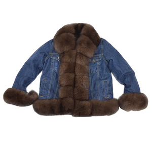 Wholesale Premium Women Denim <b>Jacket</b> Y2K Street Style Eco-Friendly 3D Embroidery Oversized Cropped Vintage Light Breathable Belt - Product Image 2