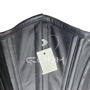 Corset sexy en cuir noir avec baleines en acier, cincher de taille gothique, fabricant de corsets - Product Image 3