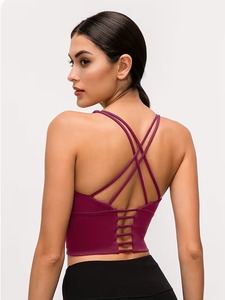 เสื้อกล้ามออกกำลังกายแบบสายไขว้หลัง ยี่ห้อ Long Line Athletic พร้อมฟองน้ำถอดได้ เนื้อผ้ายืดหยุ่น เหมาะสำหรับฟิตเนส รับผลิตแบรนด์ส่วนตัว ขายส่ง - Product Image 2