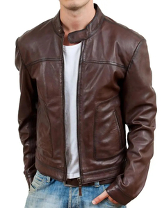 Street Stylish Leather Jacket for Men Custom Color 100% Leather Men's Jacket Custom Slim Leather Jacket for man - Product Image 1