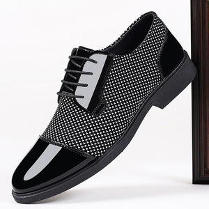 Men's British Style Pointed Toe Dress Shoes Breathable Spring Autumn Business Formal Casual Groom Wedding Footwear - Product Image 1