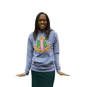 เสื้อฮู้ดดี้ผ้าเดนิมยีนส์ AKA Chenille Crest แบบยูนิเซ็กซ์ ปักลายตัวอักษรกรีก สไตล์พรีเมียม สตรีทแวร์ลำลอง ผ้าฝ้าย - Product Image 4