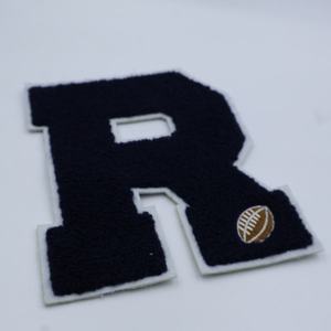 High Quality Chenille Varsity Lady Embroidered Square Patch Custom Personalized <b>Badge</b> for Clothing Shoes Bags Workwear Branding - Product Image 1