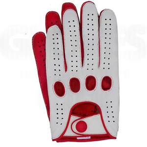 ถุงมือขับรถแบบเต็มนิ้ว สีดำ สีแดง หนัง ระบายอากาศได้ดี กันลื่น สายรัดข้อมือปรับได้ สำหรับทุกเพศ ทุกฤดู - Product Image 4