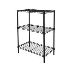 Estante de Alambre de 3 Niveles de Alta Resistencia, Capacidad de 750 Libras, Color Negro - Product Image 2