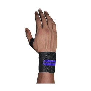Attelle de poignet universelle en néoprène flexible avec rayures bleues, fermeture auto-agrippante, soutien sportif extérieur, réglable en coton pour la main et le poignet - Product Image 6