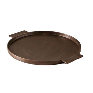 Plateau rond décoratif en laiton avec poignée, prix de gros, pour la décoration intérieure moderne et le service, élégant et raffiné pour la salle à manger et la table - Product Image 1