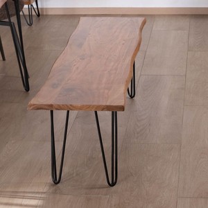 Banco de diseño Vandana Urban Aura, 160 cm, en madera de acacia con patas de metal - Product Image 5