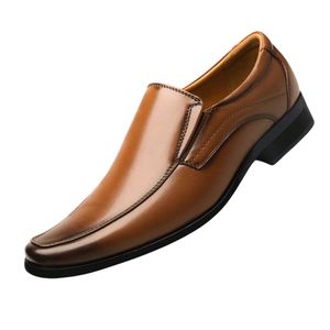 Chaussures habillées en cuir pour hommes à bout rond, durables, antidérapantes, vente en gros, OEM - Product Image 4