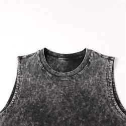 Camiseta Deportiva Corta Oversize Estilo Streetwear, Corte Personalizado, Sin Mangas, Tejida, Cuello en V, 100% Poliéster, Transpirable, de Secado Rápido para Hombre - Product Image 6