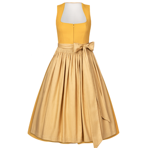 Vestido Dirndl Amarillo Limón para Oktoberfest, Traje Tradicional Bávaro para Mujer, Atuendo para Festival de la Cerveza Alemana, Proveedor de Ropa de Seda y Lino - Product Image 1