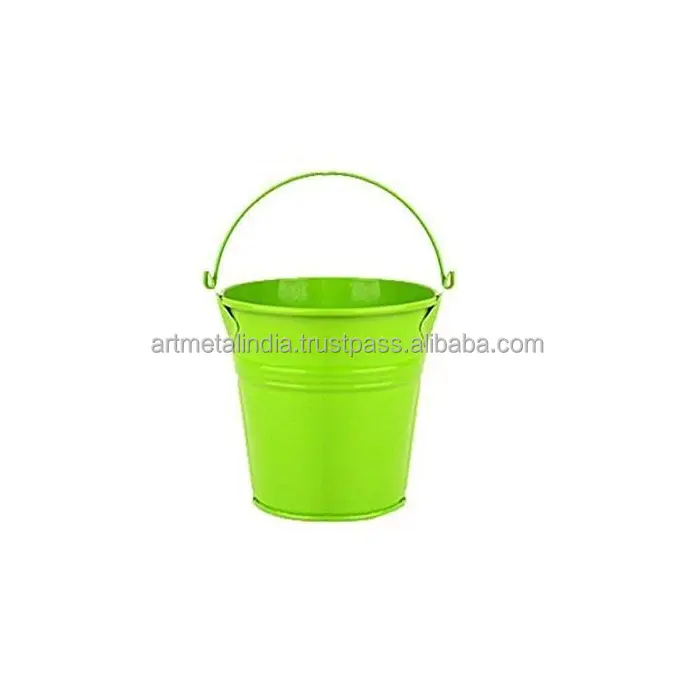 CUSTOMIZED TIN PAIL IN NEW LOOK IN NEW DESIGN HANDMADE METAL BUCKET IN NEW STYLE METAL BUCKET IN WHOLESALE PRICE