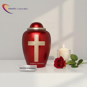 Urnas de Cremación de Latón Nuevas y Populares para Cenizas, Colores Personalizados, Estilo Adulto, Recuerdo Funerario, Frascos para Cenizas, Urnas Metálicas - Product Image 1
