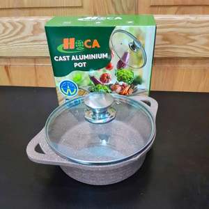 Casserole en aluminium moulé sous pression HOCA avec couvercle en verre, revêtement céramique antiadhésif, compatible induction - Product Image 3