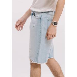 Pantalones Cortos de Mezclilla para Hombre, Personalizados, Vintage, Corte Recto, Cintura Media, Casuales de Verano, Transpirables, Ecológicos, de Alta Calidad, Resistentes a la Decoloración, Tejidos - Product Image 6