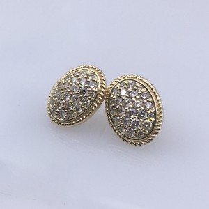 Round Cut Natural Diamond Halo <b>Stud</b> Earrings Ladies 1.43 Cttw 925 <b>Sterling</b> <b>Silver</b> Yellow Plated Prong Set Trendy Wholesale - Product Image 6